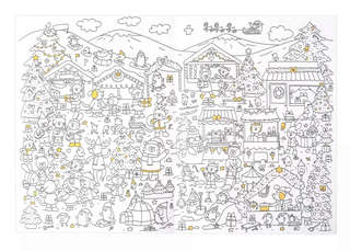 Новогодняя ярмарка, Раскраска-гармошка 2