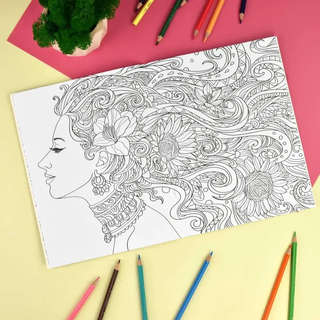 Прически: Антистресс-раскраска 2