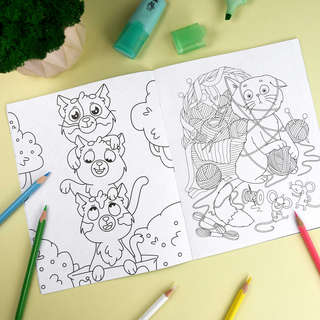 Котики: Раскраска для девочек 2