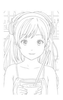 Аниме-персонажи: рисуй и раскрашивай. Блокнот для творчества 10