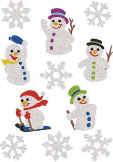 Herma Наклейки Magic Новый Год Веселый снеговик, цвет мультиколор