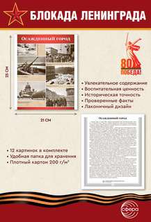 Наглядное пособие 'Великая Победа': Блокада Ленинграда, 12 картинок с текстом 4