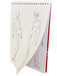 Скетчбук 'Блокнот модельера' A5, 60 листов на пружине 7