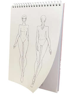 Скетчбук 'Блокнот модельера' A5, 60 листов на пружине 8