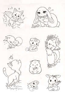 Котики: Раскраска-стикербук, 12 наклеек, на гребне 3