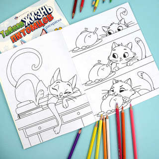 Раскраска 'Котики', Тайная жизнь питомцев 2