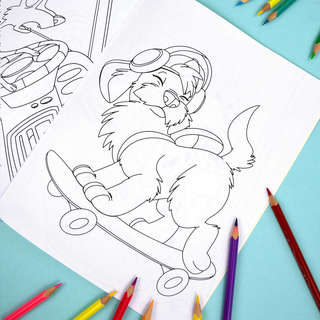 Раскраска 'Собаки и щенки', Тайная жизнь питомцев 5