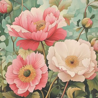 Блокнот 'Creative. Inspired by William Morris' (пионы на темном фоне) 3