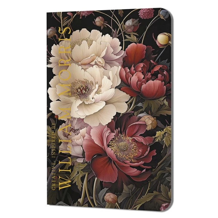 Блокнот 'Creative. Inspired by William Morris' (пионы на темном фоне)