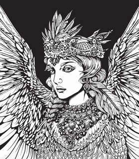 Раскраска-антистресс: Тьма прекрасного, Вся нечисть русского фольклора 10