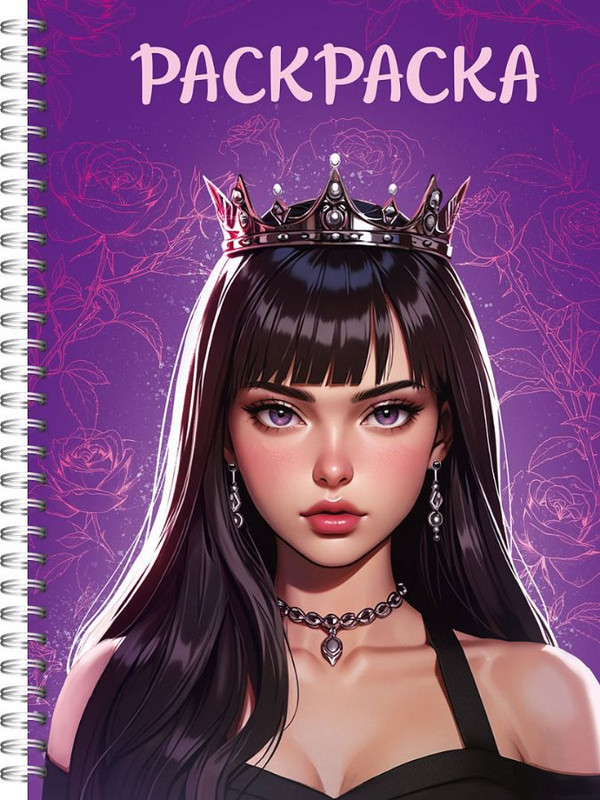 Раскраска антистресс 'Девушки. Девушка в короне' А5