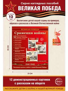 Наглядное пособие 'Великая Победа': Сражения войны, 12 картинок с текстом 2