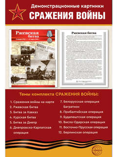Наглядное пособие 'Великая Победа': Сражения войны, 12 картинок с текстом 4