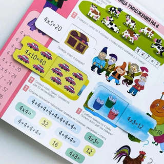 Таблица умножения: Книжка с окошками 4