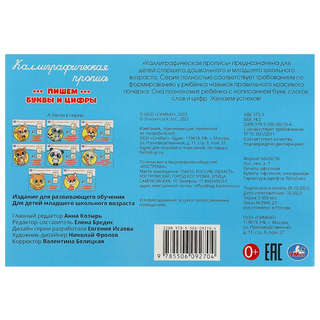 Каллиграфическая пропись Пишем буквы и цифры 5