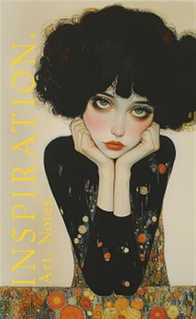 Блокнот 'Inspiration. Art. Notes. Климт' (кудрявая брюнетка в черном платье)