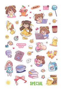 Наклейки Kawaii Club (голубая обложка) 2