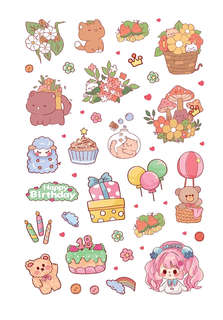 Наклейки Kawaii Club (голубая обложка) 3