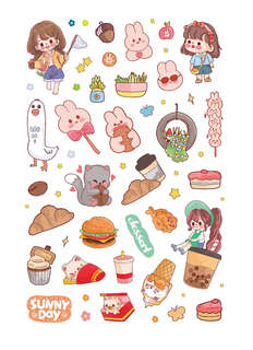 Наклейки Kawaii Club (голубая обложка) 5