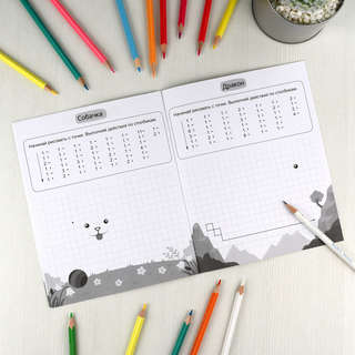 Графические диктанты для дошкольников 5+: крупная клетка 5