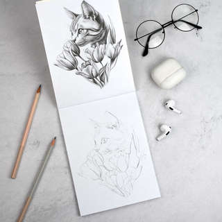 Скетчи для начинающих: Эстетика, 15 эскизов для штриховки 3