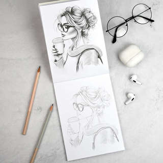 Скетчи для начинающих: Эстетика, 15 эскизов для штриховки 4