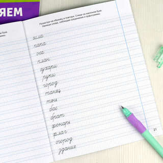 Исправляем почерк: Слоги и слова, Прописи с пояснениями для детей 7