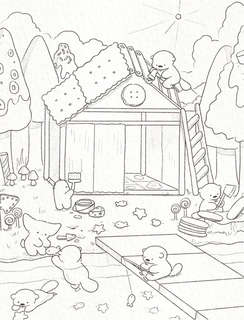 Волшебное путешествие лисенка Согыми: Раскраска от популярной корейской художницы 6