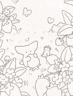 Лисенок Согыми и четыре сезона: Раскраска от популярной корейской художницы 12