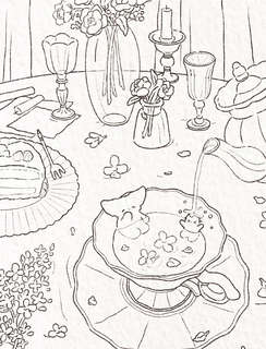 Лисенок Согыми и четыре сезона: Раскраска от популярной корейской художницы 14