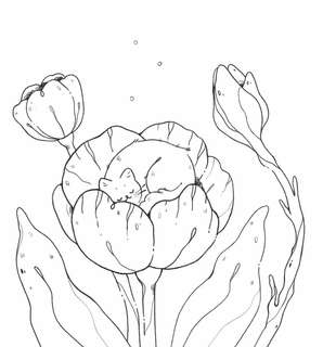 Мурчащие сны: Самая комфортная раскраска про котиков и цветы 6