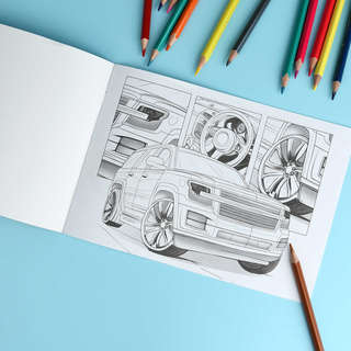 Книжка-раскраска 'Внедорожники', серия Крутые гонки 2