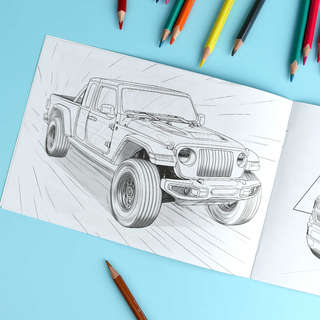 Книжка-раскраска 'Внедорожники', серия Крутые гонки 3