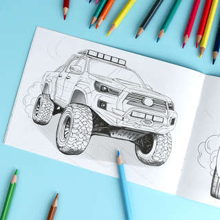 Книжка-раскраска 'Внедорожники', серия Крутые гонки 5