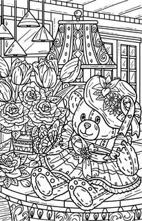 Винтажная раскраска для уютных вечеров: Раскраска антистресс 10