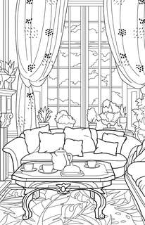 Винтажная раскраска для уютных вечеров: Раскраска антистресс 12