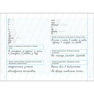 Тренажер Прописи: Переход с узкой строки на широкую 4