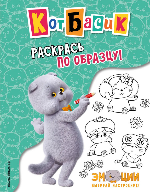 Кот Басик, Раскрась по образцу!