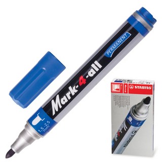 Маркер перманентный STABILO mark–4–all 64, синий