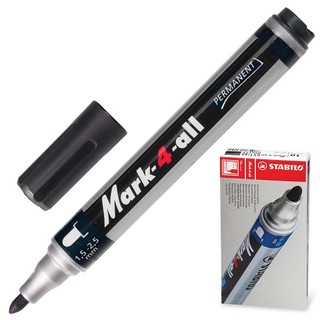 Маркер перманентный STABILO mark–4–all 64, черный