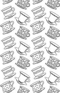 Вкус утра, Чай и кофе: Раскраска антистресс 5