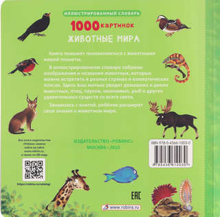 1000 картинок: Животные мира 2