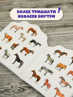 Пони и лошадки, мини-раскраска с наклейками 5