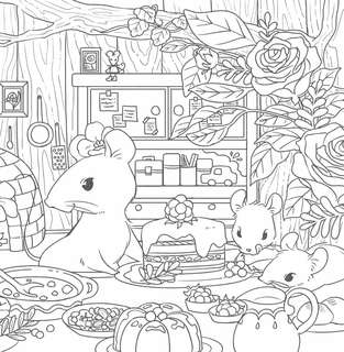 Увлекательные истории лесных зверят: Раскрашиваем приключения очаровательных пушистиков 7