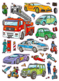 Транспорт: Большая книга наклеек (500 наклеек) 5