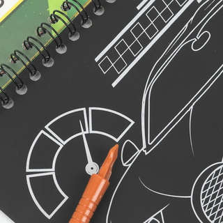 Крутые спорткары: Блокнот на пружине с гравюрами 5