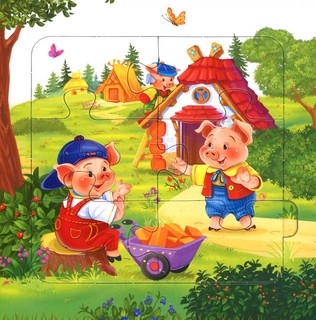 Книга с пазлами 'Три поросёнка', 24 детали 4