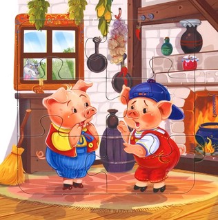 Книга с пазлами 'Три поросёнка', 24 детали 6