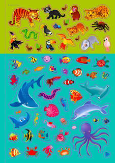 1000 наклеек: Животные 4