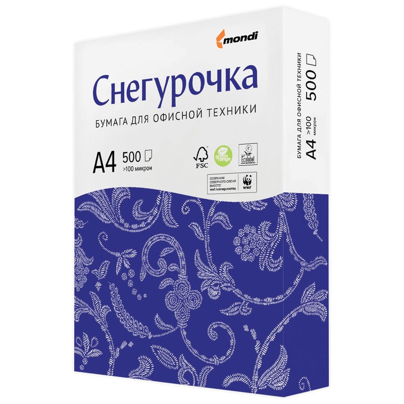 Бумага офисная 'Снегурочка', 500 листов, А4